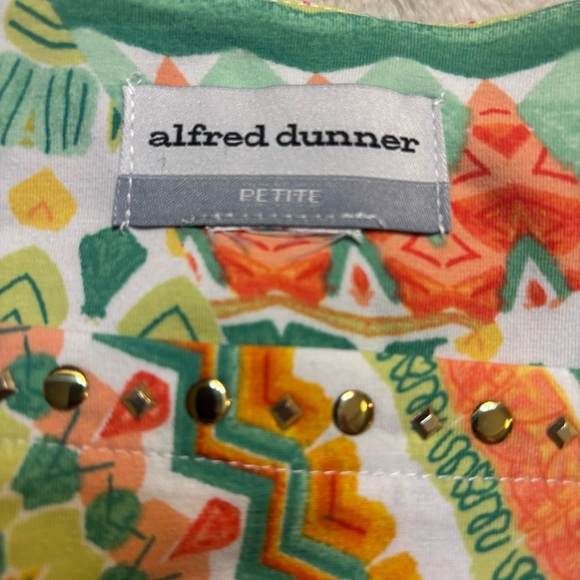 Alfred Dunner Orange and Blue Graphic Short Sleeve Tee - Picture 10 of 15